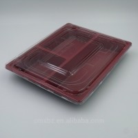 Bulk wholesale disposable divided plastic food tray with dividers