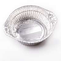 8 inch fast food disposable round aluminium foil pot food grade disposable cooking pan