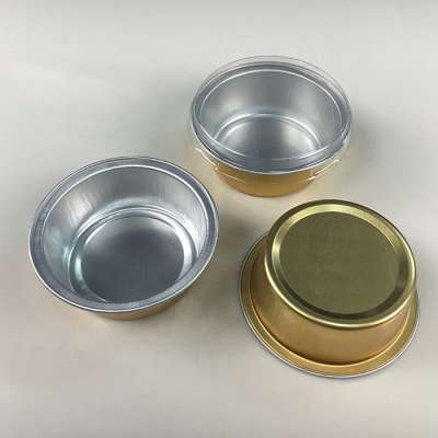 25ml golden coated smoothwall disposable aluminum foil heat sealed baking cup/ pudding cup, foil cup, cake cup